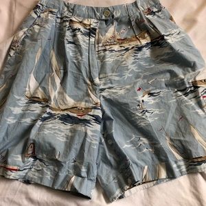 NWOT Lauren by Ralph Lauren Nautical Print Shorts